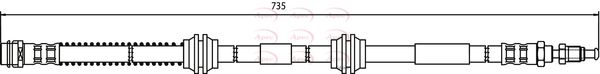 Apec HOS3742 Brake Hose - 1
