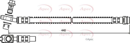 Apec HOS3743 Brake Hose - 1