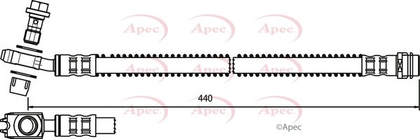 Apec HOS3743 Brake Hose - 1