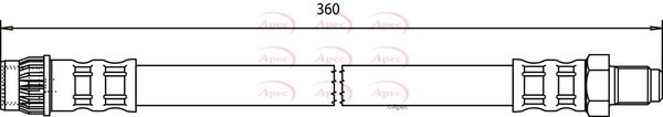 Apec HOS3744 Brake Hose - 1
