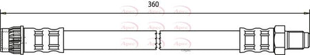 Apec HOS3744 Brake Hose - 1