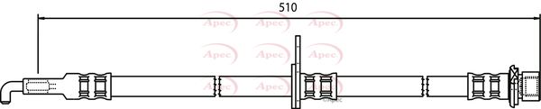 Apec HOS3745 Brake Hose - 1