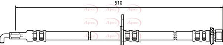 Apec HOS3745 Brake Hose - 1