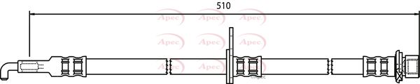 Apec HOS3746 Brake Hose - 1