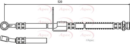 Apec HOS3750 Brake Hose - 1