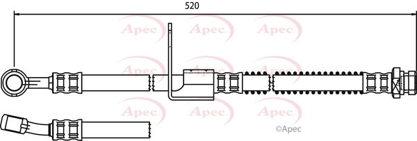 Apec HOS3750 Brake Hose - 1