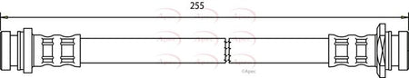 Apec HOS3751 Brake Hose - 1