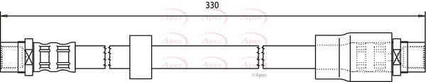 Apec HOS3752 Brake Hose - 1