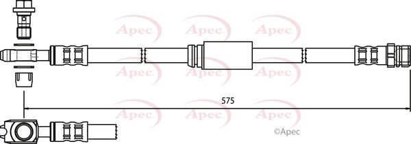 Apec HOS3757 Brake Hose - 1