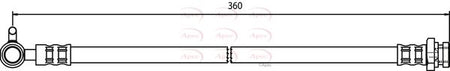 Apec HOS3781 Brake Hose - 1