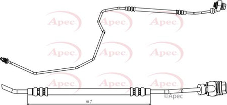 Apec HOS3792 Brake Hose - 1