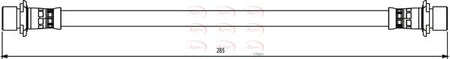Apec HOS3803 Brake Hose - 1