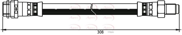 Apec HOS3804 Brake Hose - 1