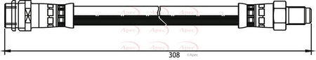 Apec HOS3804 Brake Hose - 1