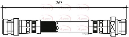 Apec HOS3806 Brake Hose - 1