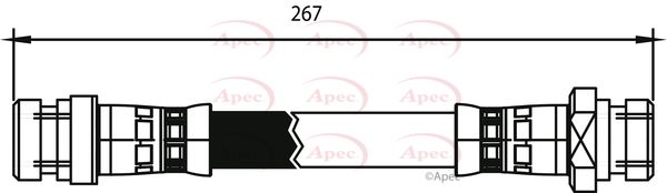 Apec HOS3806 Brake Hose - 1