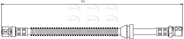 Apec HOS3813 Brake Hose - 1