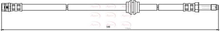 Apec HOS3827 Brake Hose - 1