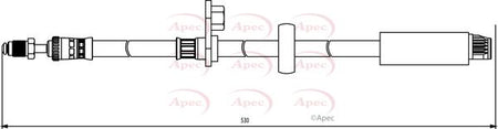 Apec HOS3831 Brake Hose - 1
