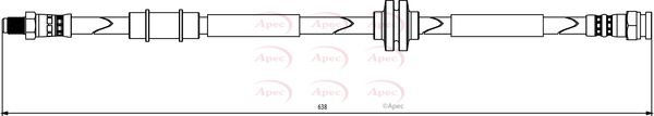 Apec HOS3833 Brake Hose - 1