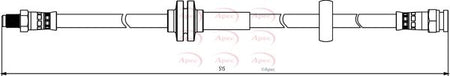 Apec HOS3834 Brake Hose - 1