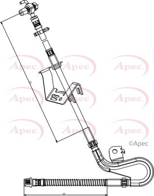 Apec HOS3838 Brake Hose - 1