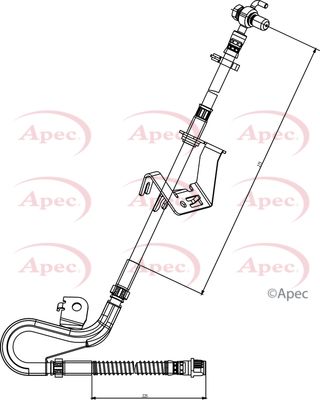 Apec HOS3839 Brake Hose - 1