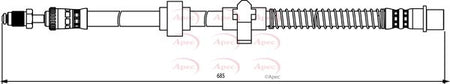 Apec HOS3840 Brake Hose - 1