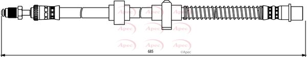 Apec HOS3841 Brake Hose - 1