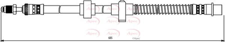 Apec HOS3841 Brake Hose - 1