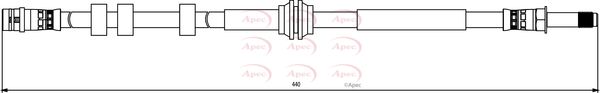 Apec HOS3843 Brake Hose - 1
