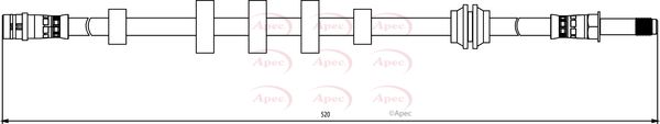 Apec HOS3844 Brake Hose - 1