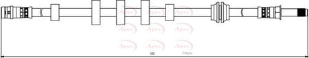 Apec HOS3844 Brake Hose - 1