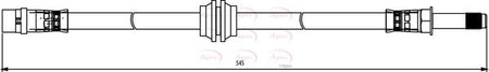 Apec HOS3845 Brake Hose - 1