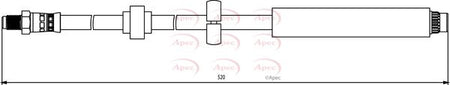 Apec HOS3848 Brake Hose - 1