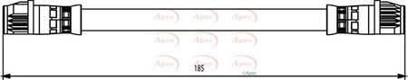 Apec HOS3849 Brake Hose - 1