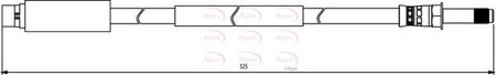 Apec HOS3850 Brake Hose - 1