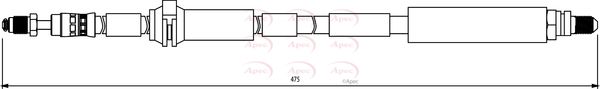 Apec HOS3851 Brake Hose - 1