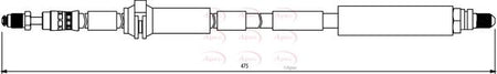 Apec HOS3851 Brake Hose - 1