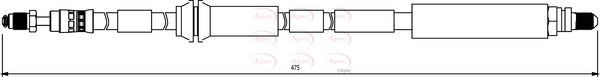 Apec HOS3852 Brake Hose - 1