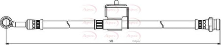Apec HOS3856 Brake Hose - 1
