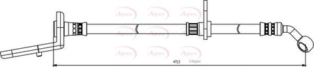 Apec HOS3859 Brake Hose - 1