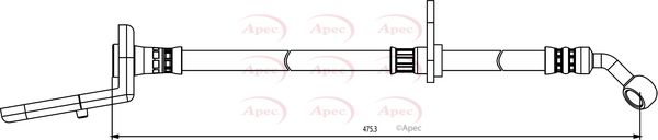 Apec HOS3859 Brake Hose - 1