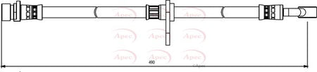 Apec HOS3861 Brake Hose - 1