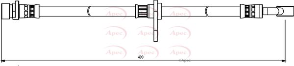 Apec HOS3861 Brake Hose - 1