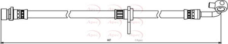 Apec HOS3863 Brake Hose - 1