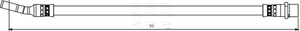 Apec HOS3870 Brake Hose - 1