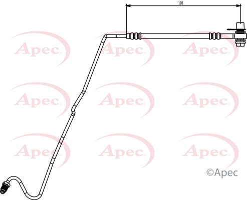 Apec HOS3875 Brake Hose - 1