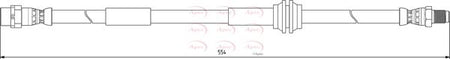 Apec HOS3879 Brake Hose - 1