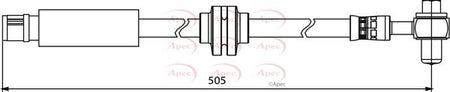 Apec HOS3885 Brake Hose - 1